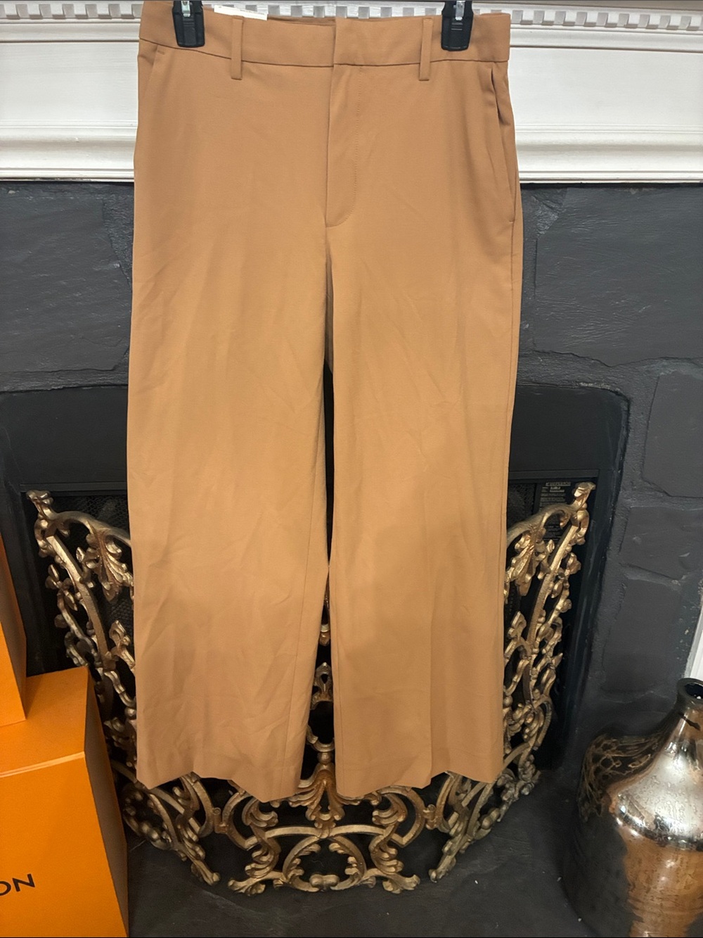 Banana Republic Women's Tan Wide-Leg Dress Trousers